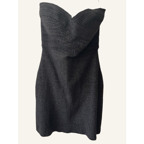 Michel Dresses & Skirts - Black Strapless Party Body-con Sweetheart Neck Mini Dress Women's Size Large